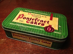 Pontefract licorice cakes tin