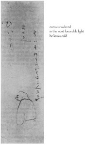 Haiku master Issa self portrait