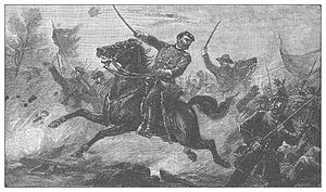 Colonel Phillip Sheridan arrives to save the day at the Battle of Cedar Creek