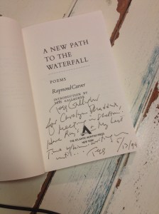 Found note in Raymond Carver's last book of poems.