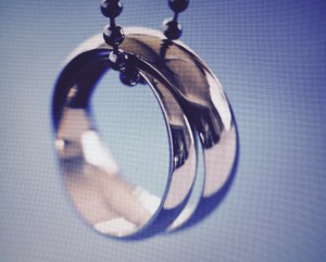 Wedding rings on a chain