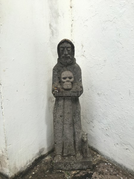 Statue outside of Ponce de Leon's home in Old San Juan, Puerto Rico.