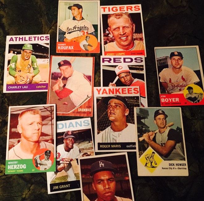 Baseball cards from the early 1960s