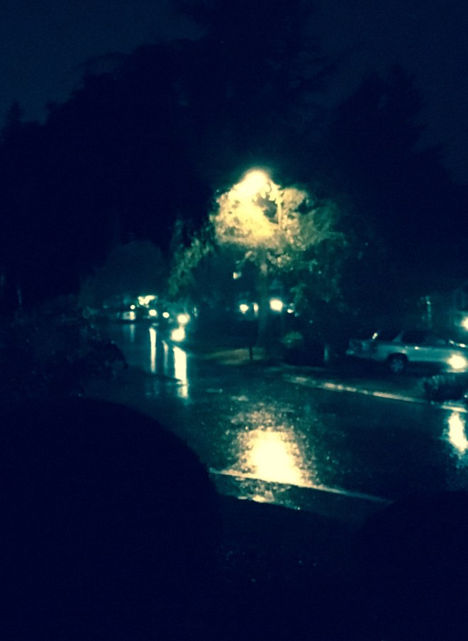 Rainy night in October