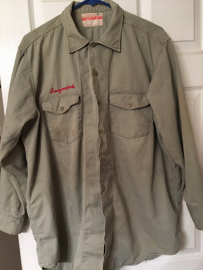 Dad's shirt from his days at Reeder Auto Parts