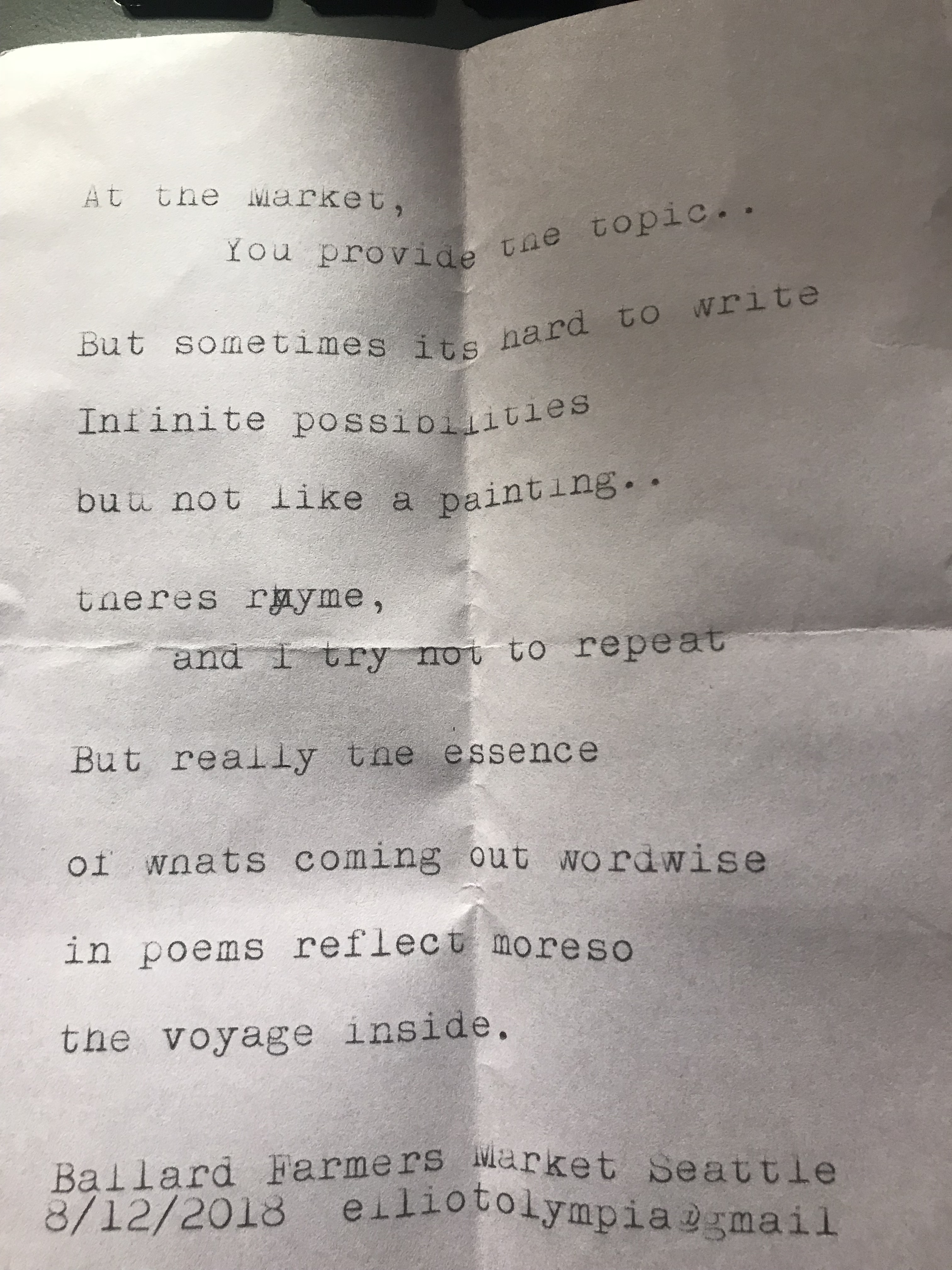 Market Poem by Elliiot the Poet